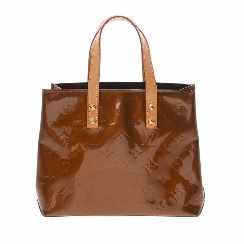 LOUIS VUITTON Vernis Lead Bron White Monogram Handbag